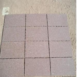 Red porphyry flamed cobbles
