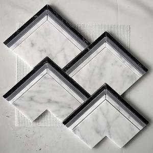 Carrara white mosaic CA006